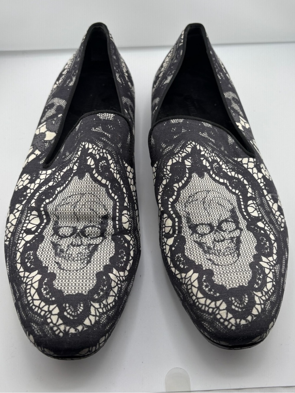 #S144 Alexander McQueen Black with Skull Loafers
